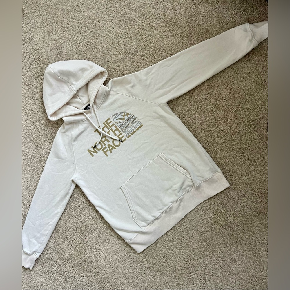 The North Face 1/2 Dome Pullover Logo Hoodie Off White/Women's Size Medium